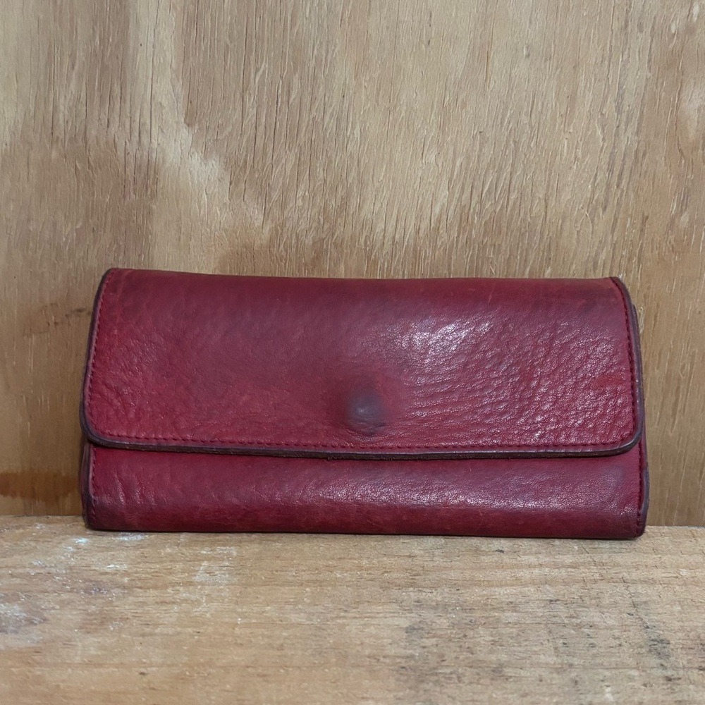 Shinola Red Leather Wallet